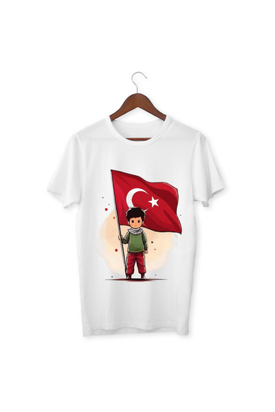 ALPŞAN TİCARET Tricou cu steagul turcesc Ziua Republicii pentru copii și adul...