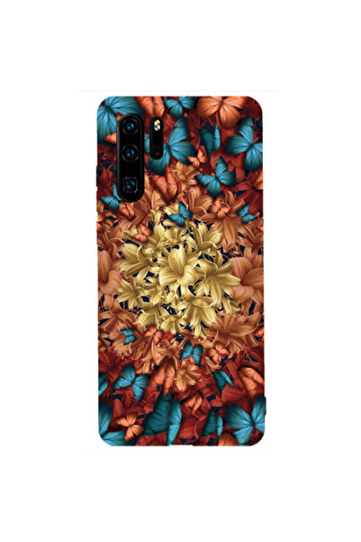 Other Huawei P30 Pro Blue butterflies Transparent Silicone TPU Θήκη