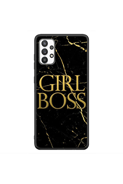 Other Samsung A32 4G Girl boss marble Black Glossy Θήκη