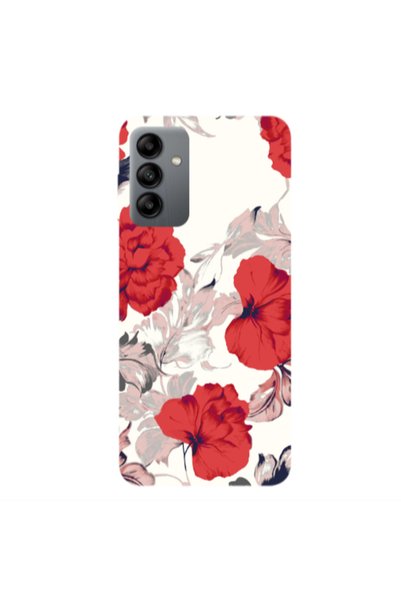 Other Samsung A04S Red Flowers Transparent Silicone TPU Θήκη