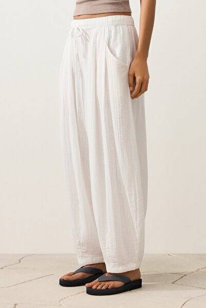 Oysho %100 pamuklu Balloon pantolon