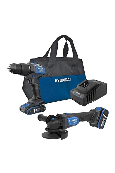 Hyundai Set de mașină de găurit și înșurubat cu impact, fără perii, HD20X-60 ...