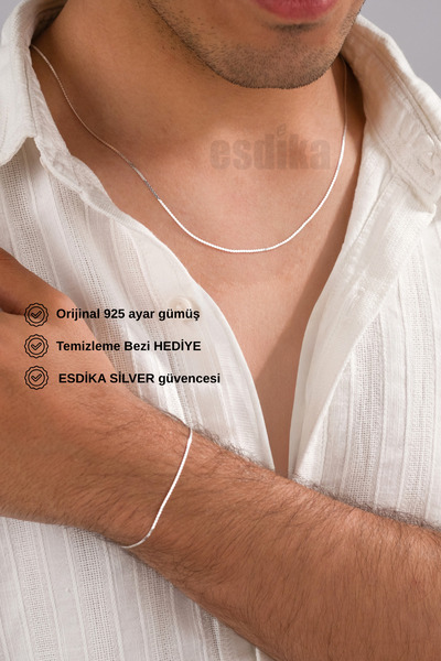 esdika 925 AYAR GÜMÜŞ SELPANTİN SET • PREMİUM STERLİNG SİLVER • EDGE MİNİMAL ...