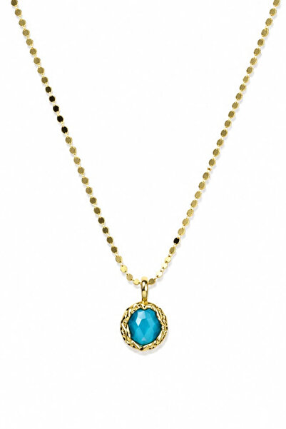 Leo'Stone Vintage Seri Taş Detaylı 60cm Kadın Çelik Kolye