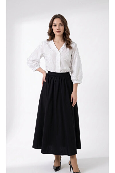 TATULA Floral Embroidery Detailed Shirt