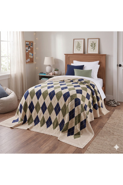 DOUX HOME Baklava Colored Knitwear Bedspread Single 180 X 230 cm