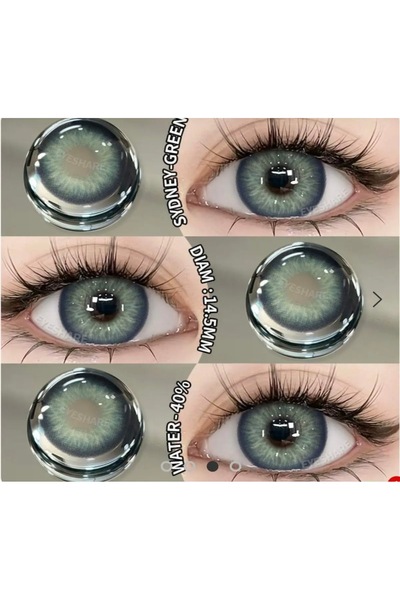 EYESSTORE SYDNEY GREEN YUMUŞAK DOKUSUYLA YANMA BATMA YAPMAZ YEŞİL GÖZ LENSİ
