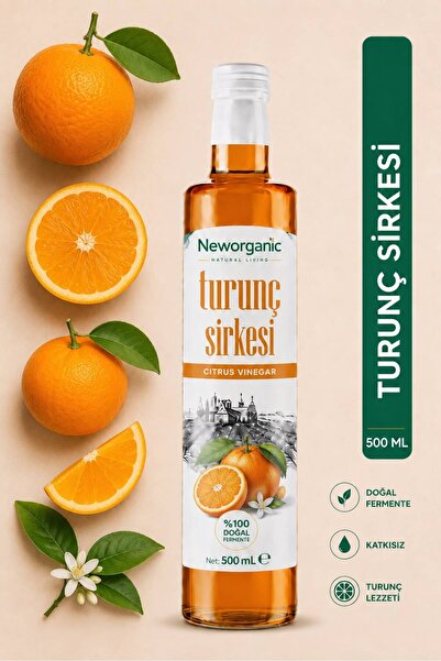 New Organic Geleneksel Turunç Meyve Sirkesi 500ml || Katkısız ve Koruyucusuz