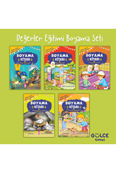 Timaş Çocuk Değerler Eğitimi Boyama Seti - Okul Öncesi - 3-6 Yaş -
