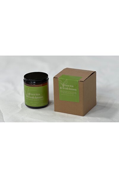 natura Qandil- %100 Doğal Soya Wax YEŞİL ÇAYLI LİMONLU MUM