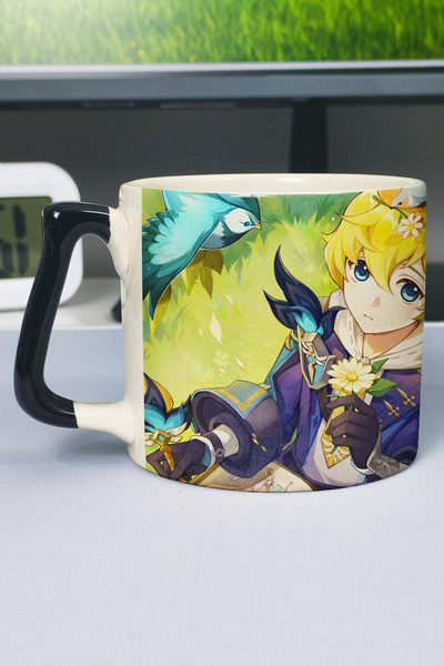 ZipZap Mika Genshin Impact Printed Ceramic Luxury Mug (1 Piece) Special Black...