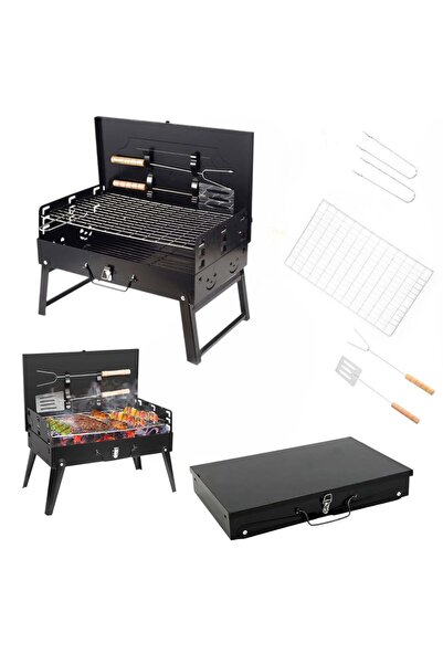 Zenorius Gratar Portabil 47x44x27cm Model Servieta, cu Accesorii 3 Inaltimi R...