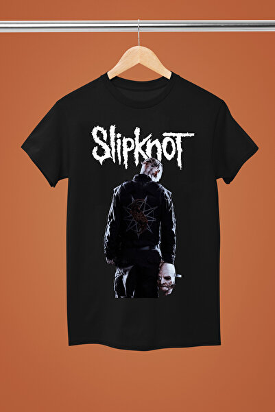 MAGORS تيشيرت روك من القطن بأكمام قصيرة وطبعة SLIPKNOT