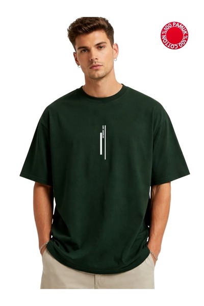 classy moda Άνετη εφαρμογή, Oversize, Μίνιμαλ μπλούζα με στάμπα μπροστά, κοντ...
