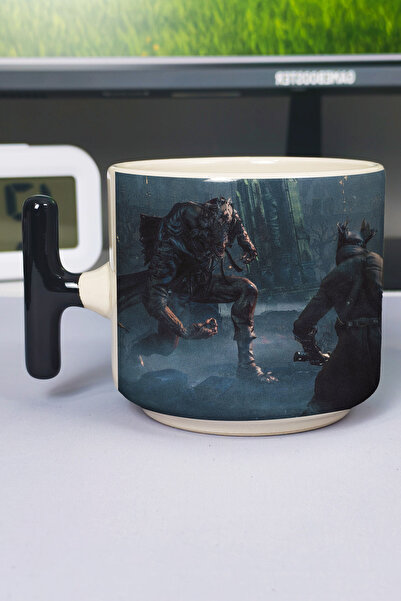 ZipZap Bloodborne Printed Ceramic Luxury Mug (1 Piece) T-Shaped Special Black...