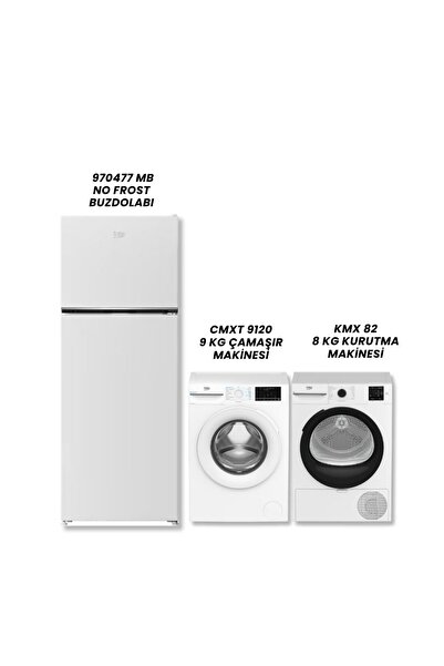 Beko 970477 MB BUZDOLABI - CMXT 9120 ÇAMAŞIR - KMX 82 KURUTMA