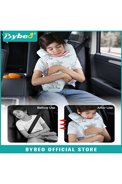 BYBEO Car Travel Pillow, Kids Car Sleeping Pillow for Neck and Head Support, ...