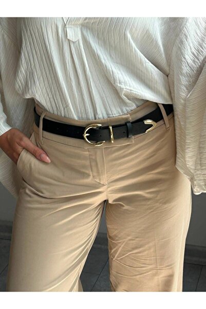 LİA KEMER Learn Round Buckle Model Jacket Belt Dress Belt Trouser Belt