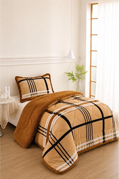 Çeyiz Diyarı Valerya Patterned Plush Single Comforter Set