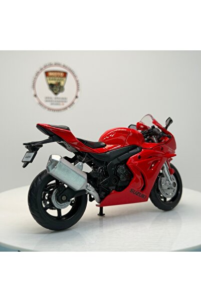 MSZ Suzuki GSX-R1000 1:18 Ölçek (12cm) Diecast Model Motosiklet (Kırmızı)