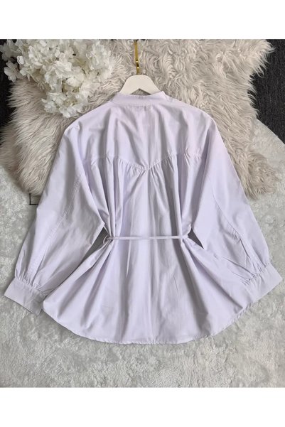 modabetce Beaded Buttoned Tunic Shirt