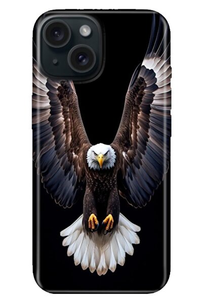 Cekuonline iPhone 13 Kılıf Şanlı Kartal Temalı Desenli Darbe Emici Silikon