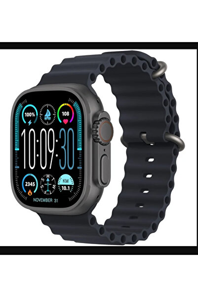 KEQIWEAR KW23 Ultra 3 3in1 Multi-Function Smartwatch with Ocean Band Strap, B...