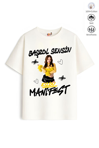 Belya Kids Wear Girl's Oversize Fit Cotton Esin Design30 T-Shirt