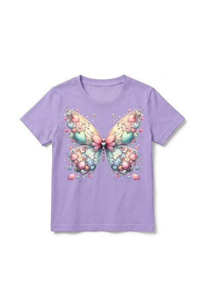 URBANTRENDSTORE Colorful Butterfly Unisex Girls' Cycling Round Neck Basic Sho...