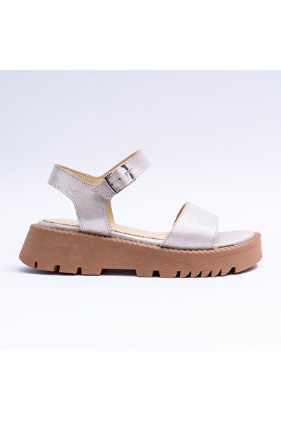 VAGAM Women's Sandals Made of Natural Leather , Pearl Pink