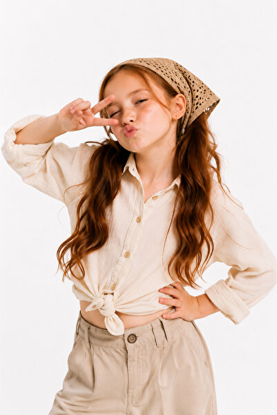 Wega Moda Girl's Mesh Knitted Bandana with Holes Knitwear Hair Bandana Summer...