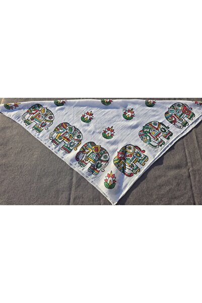 leillART Elephant Patterned Handmade Bandana