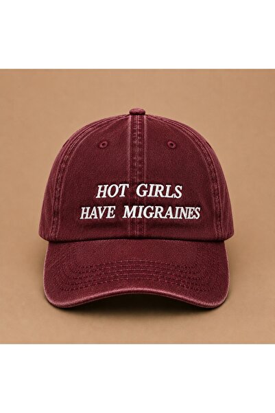 WeavedCo Hot Girls Have Migraines Written Vintage Hat