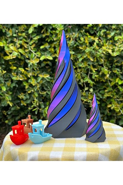 SS 3D MODELLEME Spiral Dönen İç İçe Geçen Büyük Boy Stres Oyuncağı, Rahatlatı...