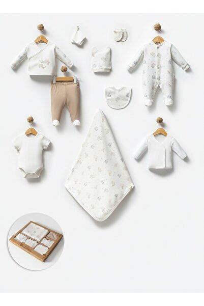 Mou&Kou Cute Animal Patterned 10 Piece Newborn Hospital Discharge Set
