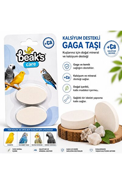 Beaks Beak’s Care Kalsiyum Destekli Gaga Taşı - Muhabbet Kuşu Kanarya Papağan...