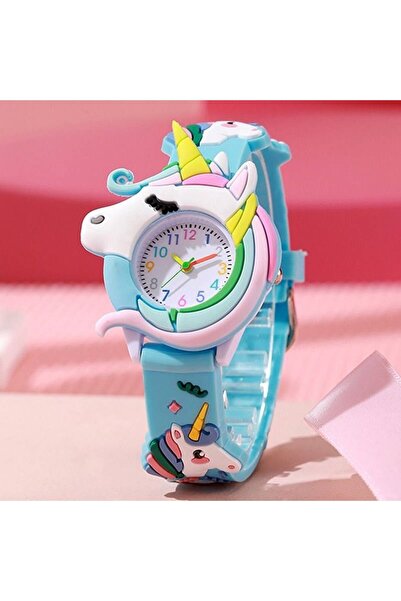 chinese 2pc Adorable Unicorn Cartoon Girls and Boys' Watch