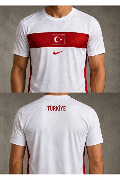 Anka Ticaret TÜRKİYE MİLLİ TAKIM TARAFTAR FORMASI BEYAZ KIRMIZI UNİSEX DÜNYA ...