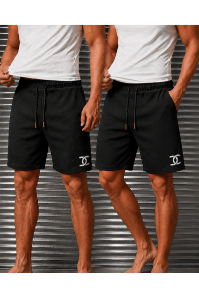 De Carte Dc Printed 2-Pack Relaxed Summer Comfortable Fit Casual Shorts & Ber...