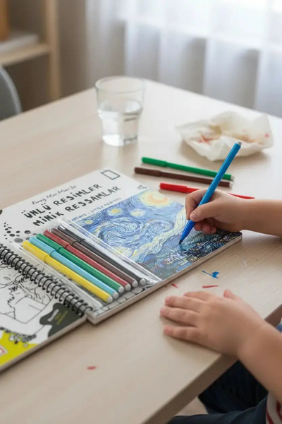 Miniso Academi Kids Mini Funny Mat Famous Paintings – Tiny Painters Set with ...