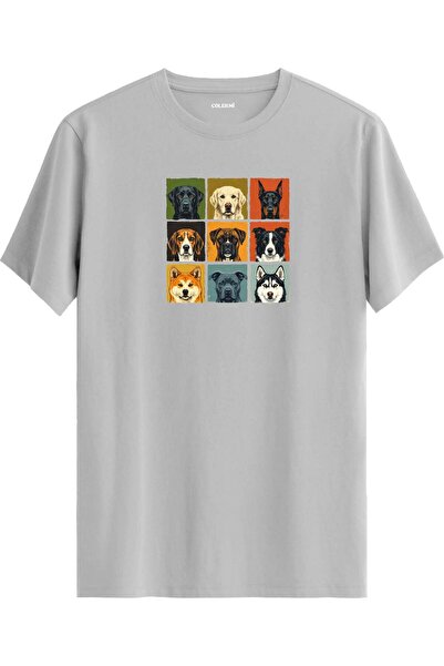 Colermi Retro Dog Collage Design T-Shirt