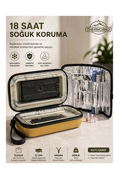 thermobag2020 Thermobag İzotermik Soğutuculu İnsülin Taşıma Çantası Gold