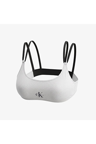 Calvin Klein Spor Sütyenilette Kadın Beyaz Bikini Üstü