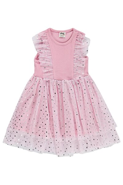 Civil Baby Puanlı Tül 6-18 Ay Elbise - Pembe