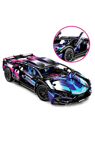 Minibric Σετ Τουβλάκια Κατασκευής Αυτοκινήτου Lamborghini Sian, Ρεαλιστικό Λε...