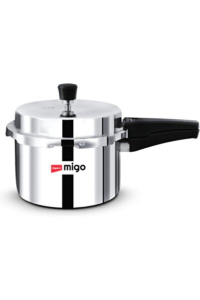 IMPEX Migo TPC 3 Tri-Ply Stainless Steel Pressure Cooker, 3 Liter, Outer Lid