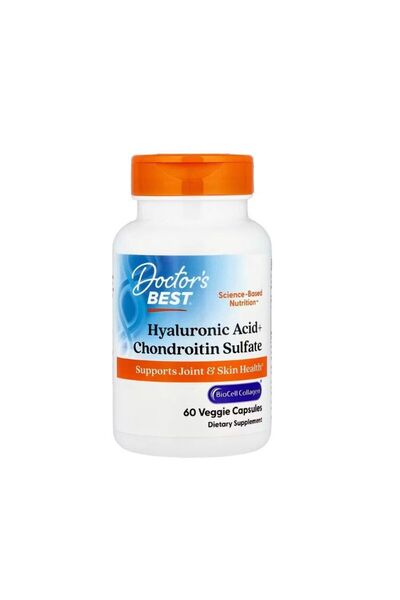 Doctor's Best Acid Hialuronic + Sulfat de Condroitină cu Colagen BioCell 60 C...
