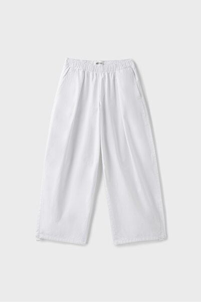 Stradivarius Stoperli poplin barrel pantolon