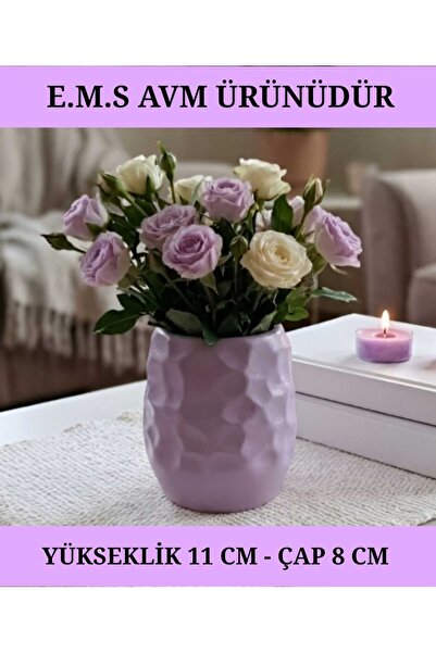 E.M.S AVM Lila Color Decorative Vase Flower Pot Honeycomb Pattern Flower Pot ...