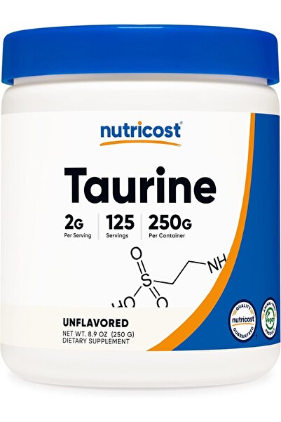 Nutricost Taurine Powder 200 Grams - Pure Taurine - 100 Servings, 2000mg Per ...